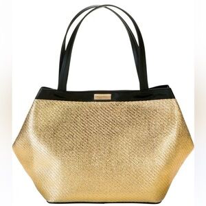 ❗️SOLD❗️Versace Parfums Gold and Black Tote Bag